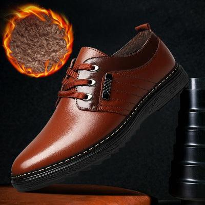 The new shoes shoes fall men's business casual shoes men shoes shoes round British Dad - EX-STOCK CANADA