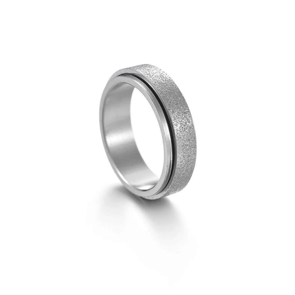 The Stars And The Moon Rotating Titanium Steel Women Ring - EX-STOCK CANADA