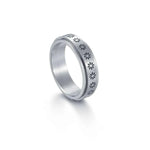 The Stars And The Moon Rotating Titanium Steel Women Ring - EX-STOCK CANADA