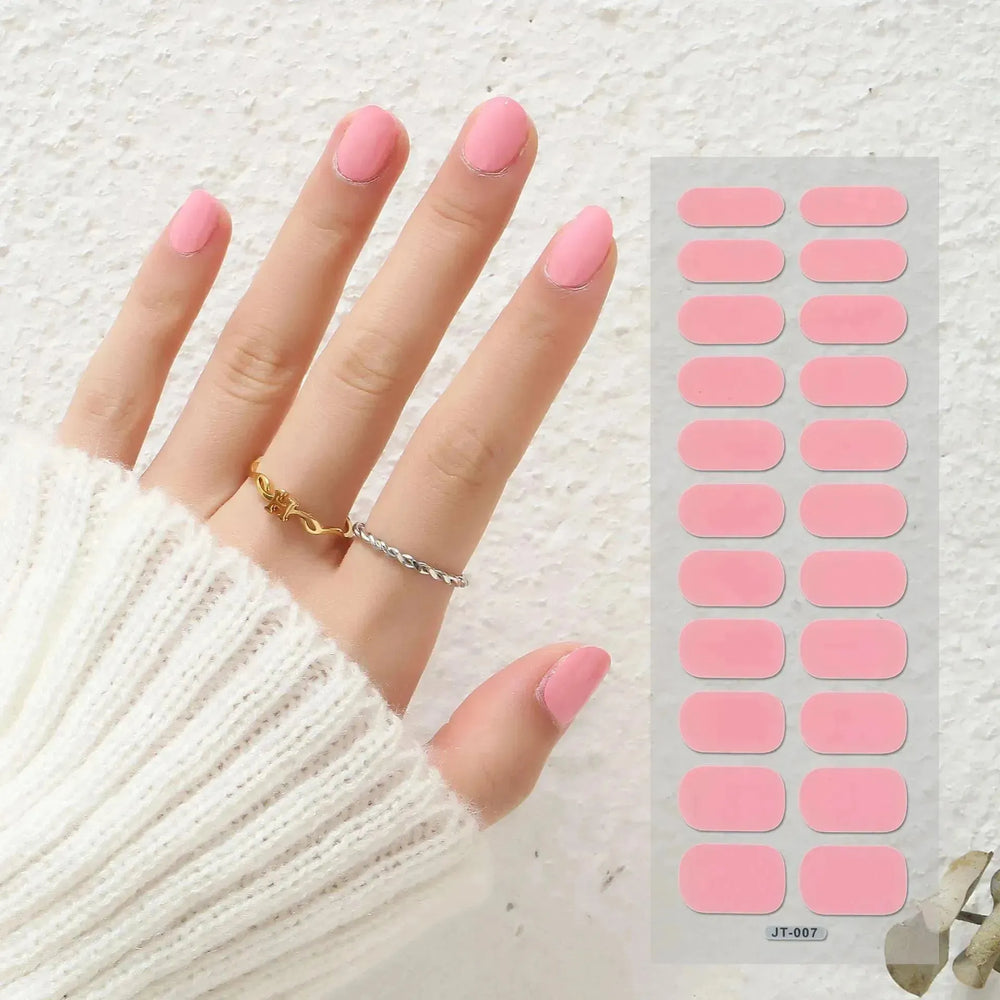 Thermal Semi-curing Nail Beauty Full Stickers Phototherapy Gel Semi Cured Gel Nail Sticker - EX-STOCK CANADA