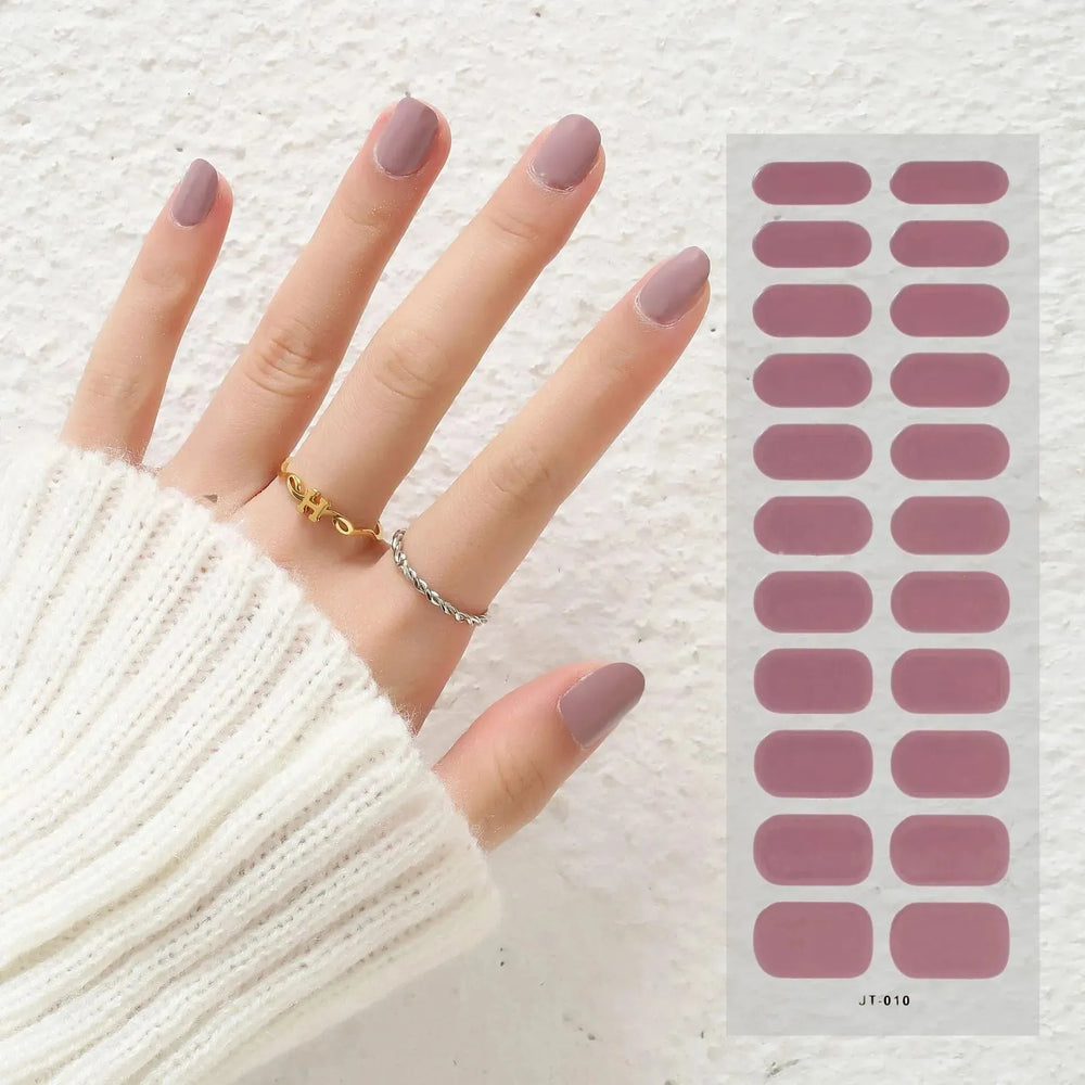 Thermal Semi-curing Nail Beauty Full Stickers Phototherapy Gel Semi Cured Gel Nail Sticker - EX-STOCK CANADA