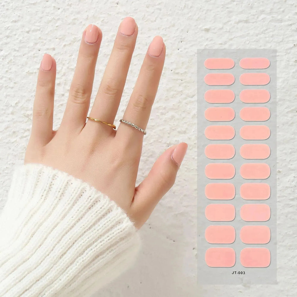 Thermal Semi-curing Nail Beauty Full Stickers Phototherapy Gel Semi Cured Gel Nail Sticker - EX-STOCK CANADA