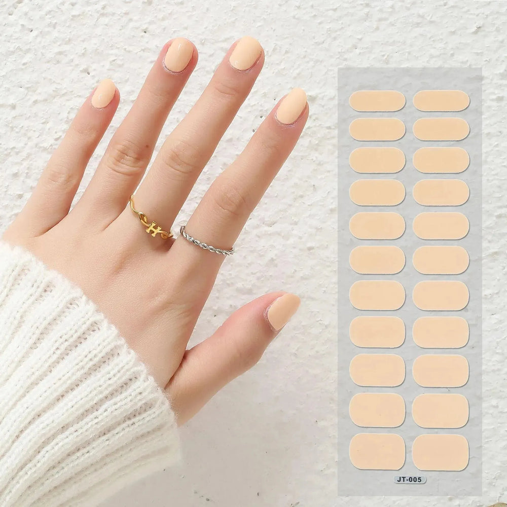 Thermal Semi-curing Nail Beauty Full Stickers Phototherapy Gel Semi Cured Gel Nail Sticker - EX-STOCK CANADA