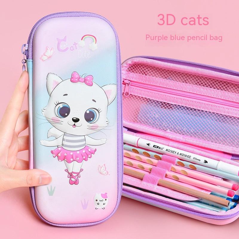 Three-dimensional Pencil Case Primary School Kindergarten Cartoon Large Capacity Pencil Case Pencil Box - EX-STOCK CANADA