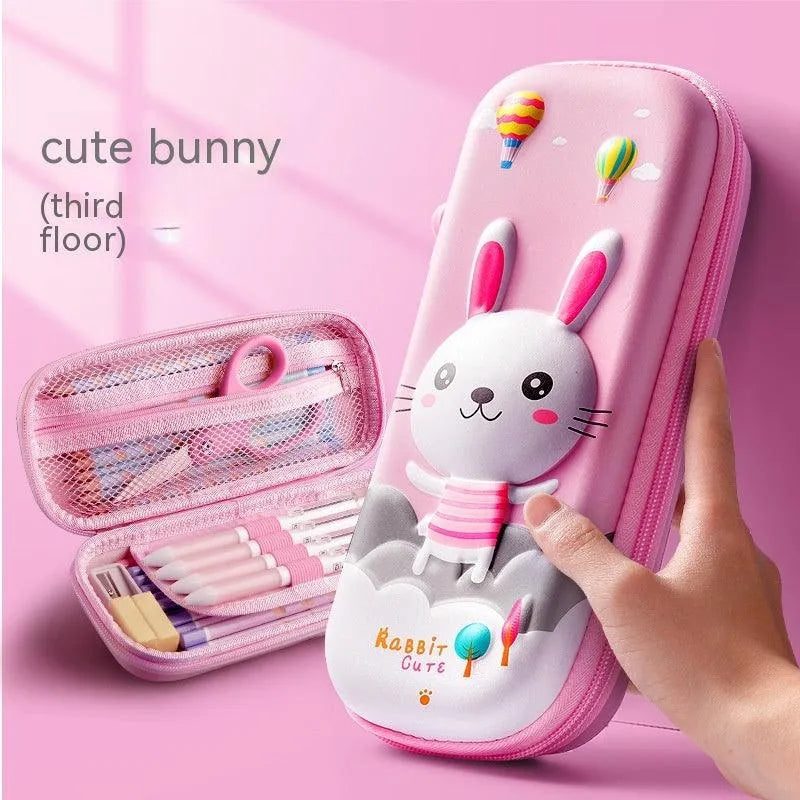 Three-dimensional Pencil Case Primary School Kindergarten Cartoon Large Capacity Pencil Case Pencil Box - EX-STOCK CANADA