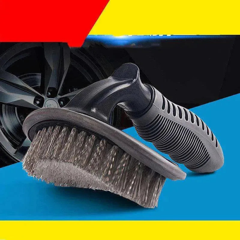 Tire PVC Brush With Soft Handle Steel Rim Wheel Hub Brush - EX-STOCK CANADA