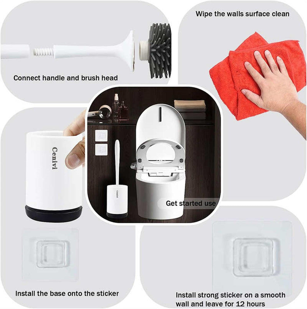 Toilet Spray Cleaner Home Fashion Simple Toilet Cleaning Brush Set - EX-STOCK CANADA