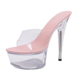 Transparent Crystal Shoes Wedding Party High Heels - EX-STOCK CANADA