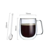 Transparent Double Coffee Cup Mug - EX-STOCK CANADA