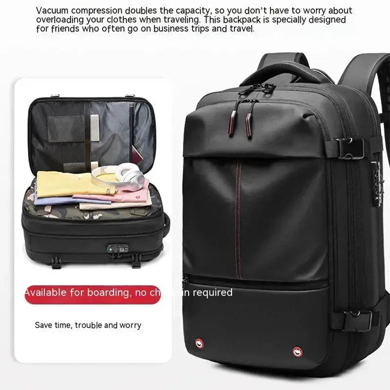 Travel Backpack Men's Business Multifunction Computer Bag Vacuum Compression Large-capacity Backpack - EX-STOCK CANADA