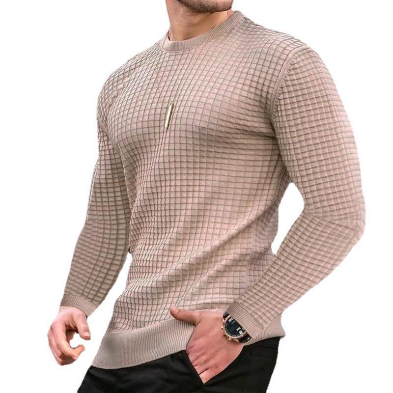 Trend Crew-neck Pullover Loose Knitted Long-sleeved Cotton Top - EX-STOCK CANADA