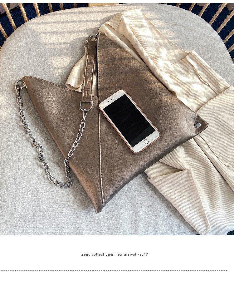 Trendy Casual Pleated Chain Zipper Women Handbag - EX-STOCK CANADA