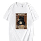 Trendy Short Sleeve Cat Poster Printed Unisex Casual T-shirt - EX-STOCK CANADA