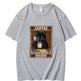 Trendy Short Sleeve Cat Poster Printed Unisex Casual T-shirt - EX-STOCK CANADA