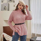 Turtleneck long Sleeve Woolen Knitted sweater - EX-STOCK CANADA