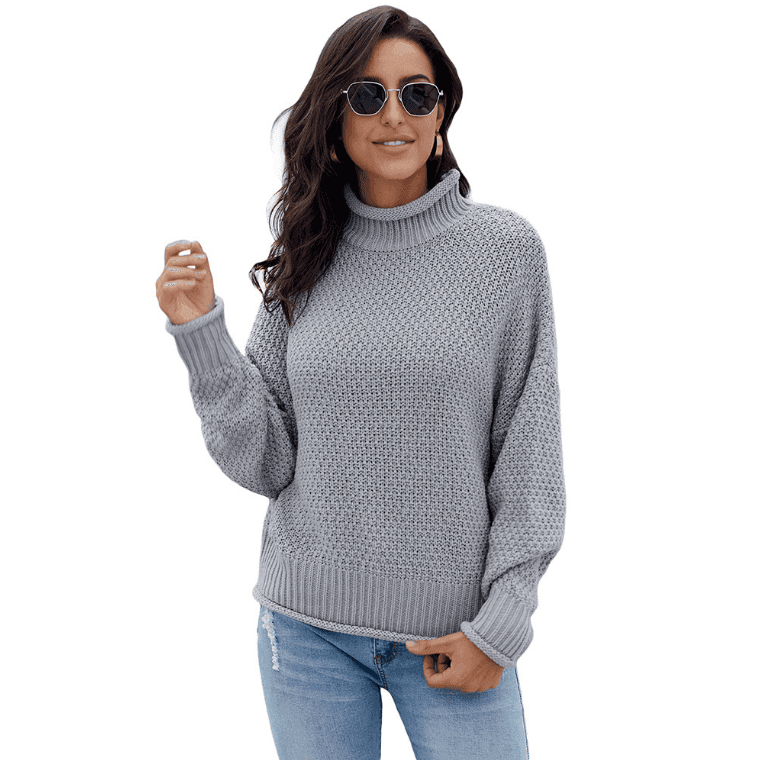 Turtleneck Women's Long-sleeved Pullover Sweater - EX-STOCK CANADA