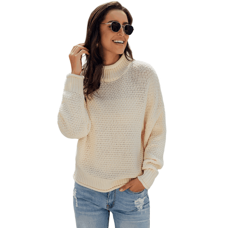 Turtleneck Women's Long-sleeved Pullover Sweater - EX-STOCK CANADA