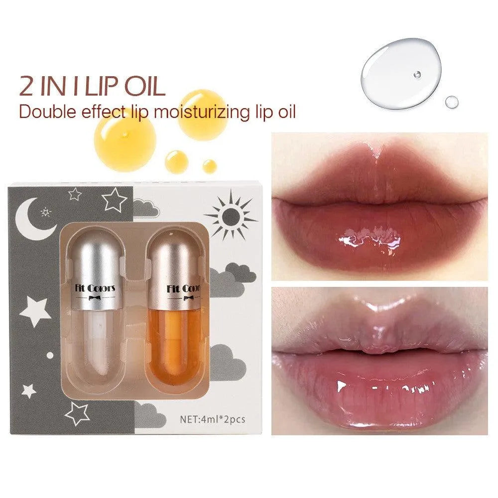 Two Sets Of Moisturizing Lip Oil And Lip Color Liquid Cases - EX-STOCK CANADA