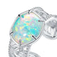 Unique and Simple Geometric Opal S925 Sterling Silver Ring - EX-STOCK CANADA