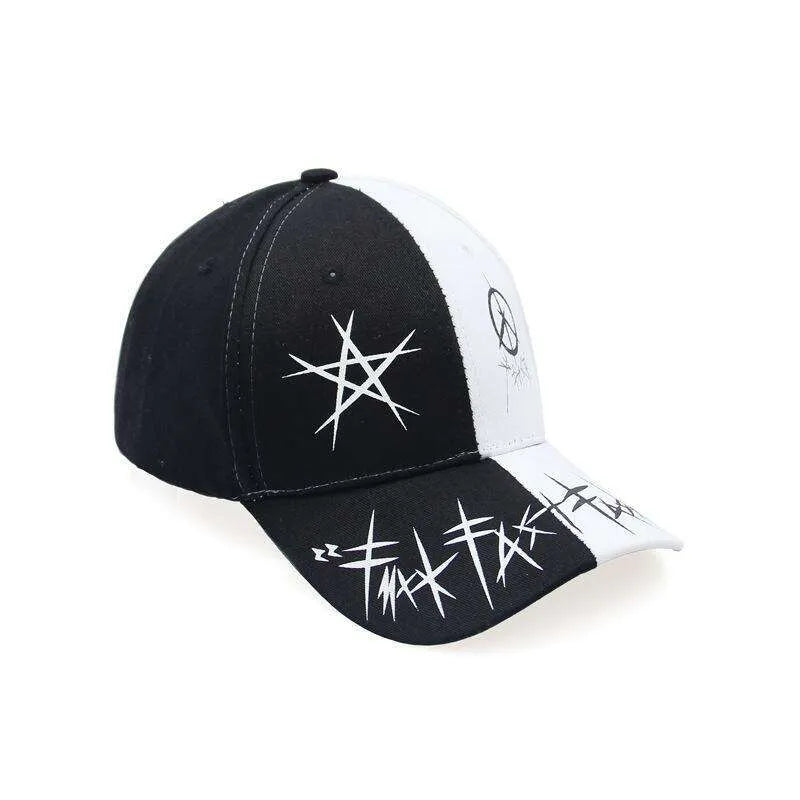 Unisex Casual Black And White Patchwork Hip Hop Fashion Hat - EX-STOCK CANADA