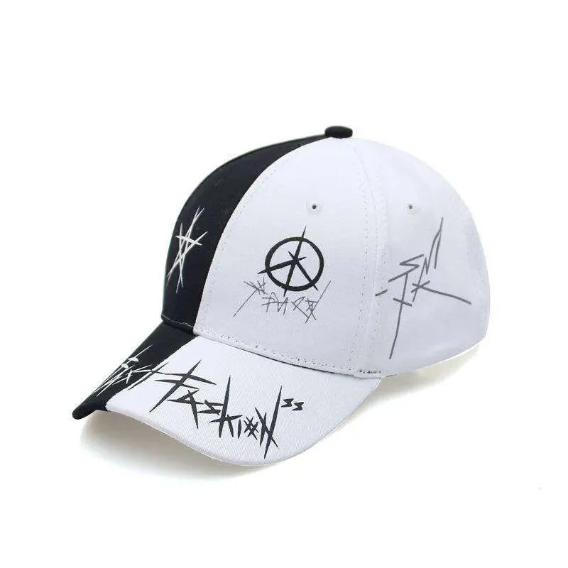 Unisex Casual Black And White Patchwork Hip Hop Fashion Hat - EX-STOCK CANADA