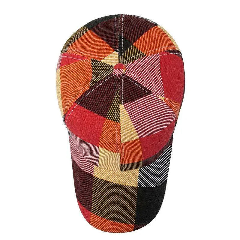 Unisex Outdoor Plaid Print Baseball Style Hat - EX-STOCK CANADA