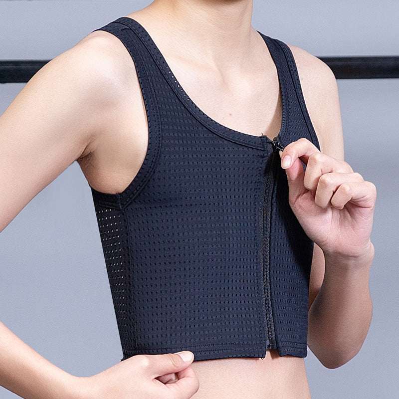 Unisex T Era Les Chest Cover Short Bandage shaping with Zipper - EX-STOCK CANADA