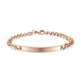 Unisex Titanium Steel Curved Plate Rose Gold Plated Bracelet - EX-STOCK CANADA