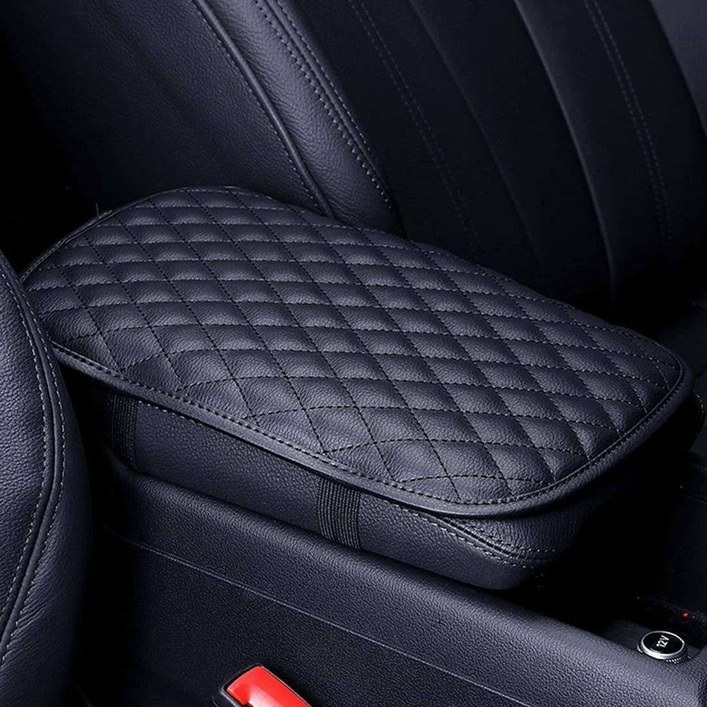 Universal Car Center Console Box Armrest Cushion Cover PU Leather Pad Protector - EX-STOCK CANADA