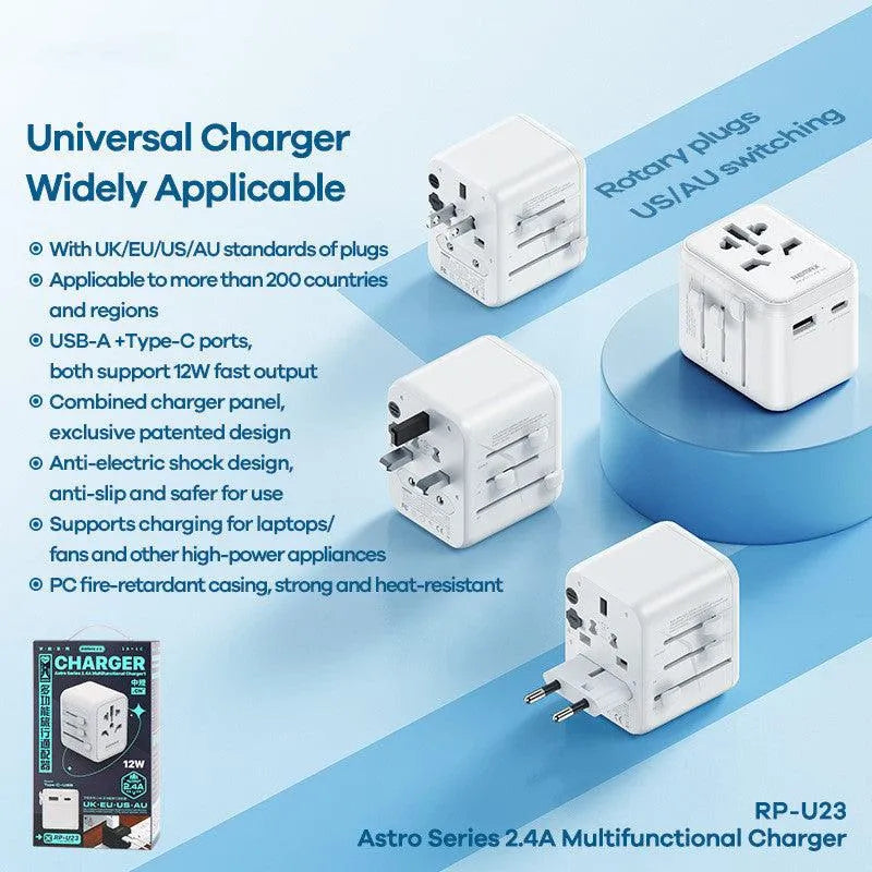 Universal Multi-functional Power Surge Protector Adapter - EX-STOCK CANADA