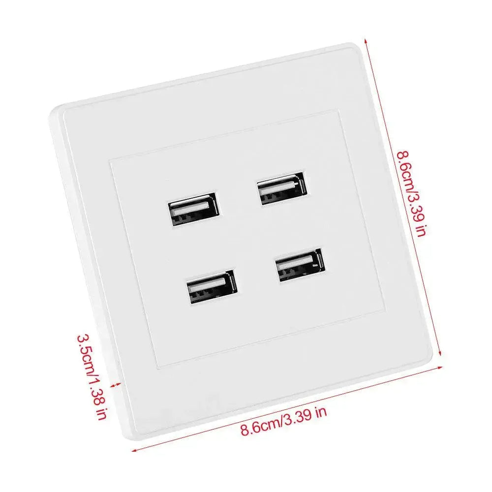 USB charging wall socket panel - EX-STOCK CANADA