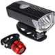 USB Rechrg LED Bike Headlt Front Rear Lamp Cycling - EX-STOCK CANADA