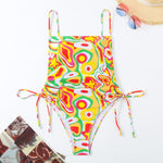 Vacation Style Drawstring Slimming Sexy One Piece Swimsuit - EX-STOCK CANADA