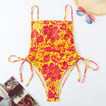 Vacation Style Drawstring Slimming Sexy One Piece Swimsuit - EX-STOCK CANADA