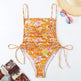 Vacation Style Drawstring Slimming Sexy One Piece Swimsuit - EX-STOCK CANADA