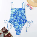 Vacation Style Drawstring Slimming Sexy One Piece Swimsuit - EX-STOCK CANADA