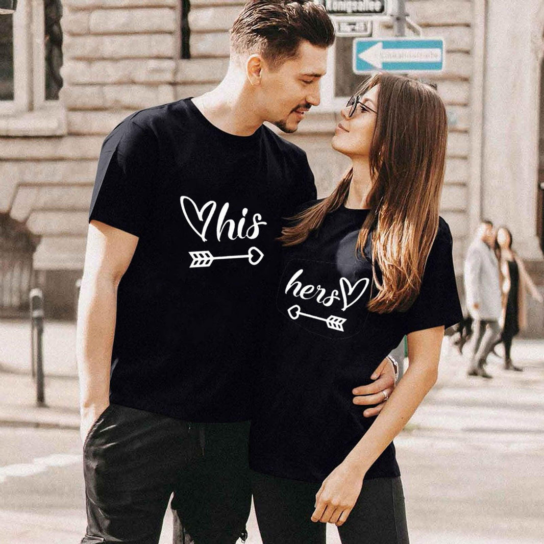 Valentine's Day T-shirt Couple Short Sleeve - EX-STOCK CANADA