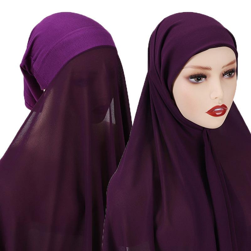 Veiled Arab Ladies Chiffon Turban Scarf Set - EX-STOCK CANADA