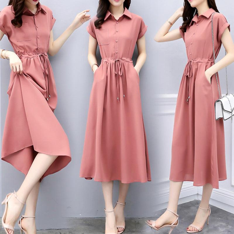 Waist-tight Slimming Elegant Casual Long Dress - EX-STOCK CANADA