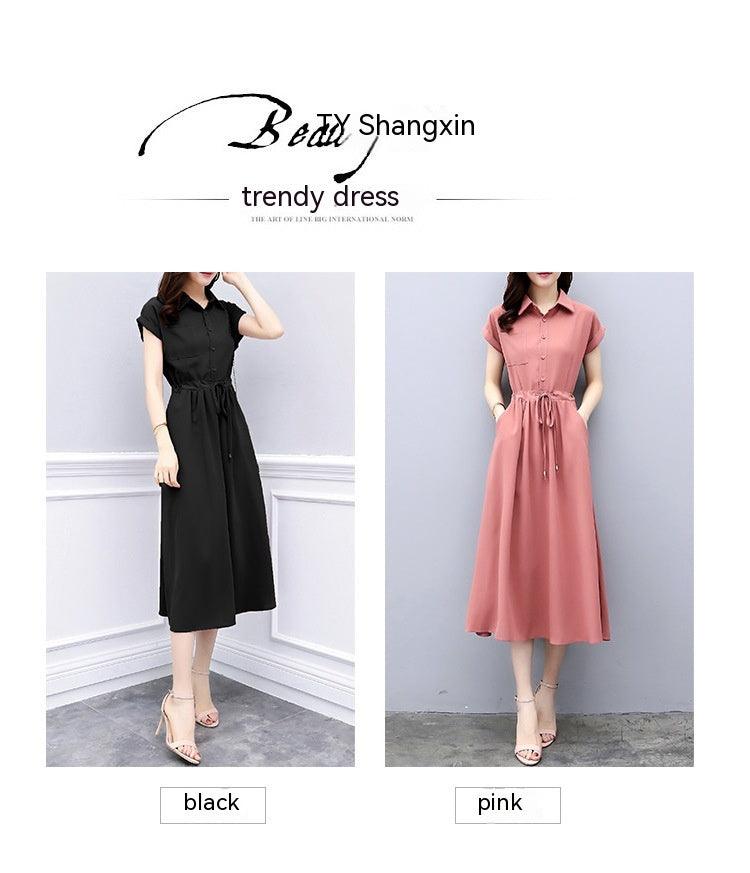 Waist-tight Slimming Elegant Casual Long Dress - EX-STOCK CANADA