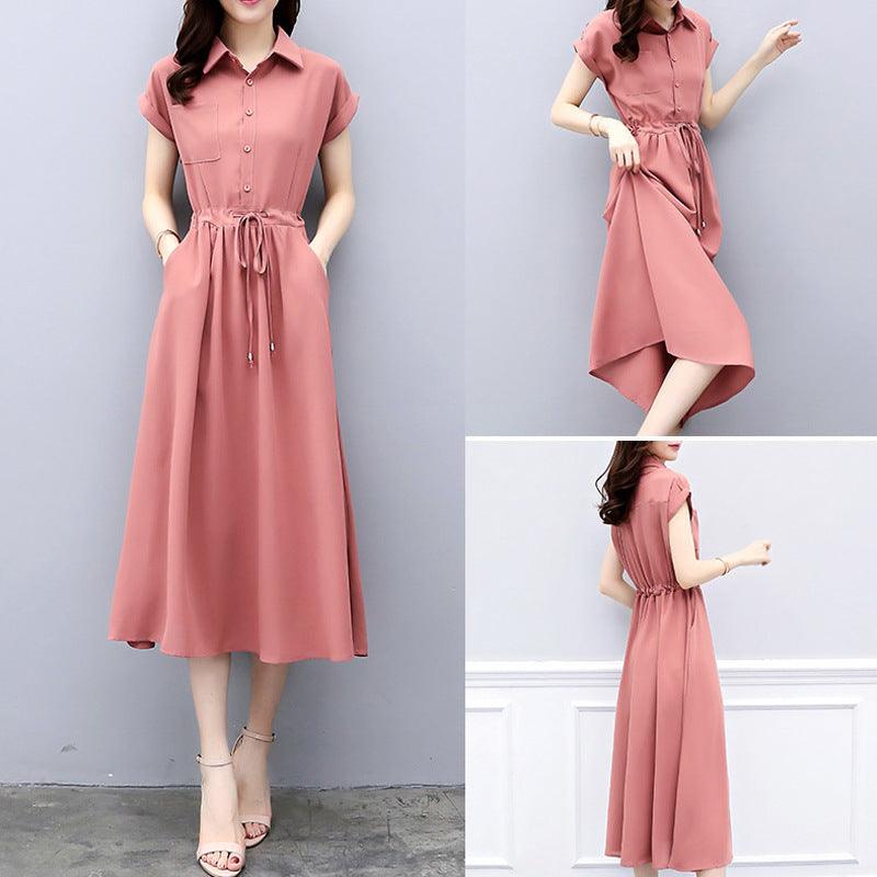 Waist-tight Slimming Elegant Casual Long Dress - EX-STOCK CANADA