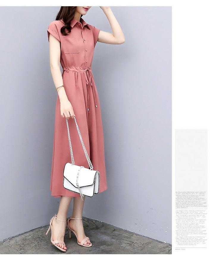 Waist-tight Slimming Elegant Casual Long Dress - EX-STOCK CANADA