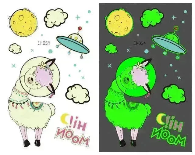 Waterproof kids aerospace luminous tattoo stickers - EX-STOCK CANADA