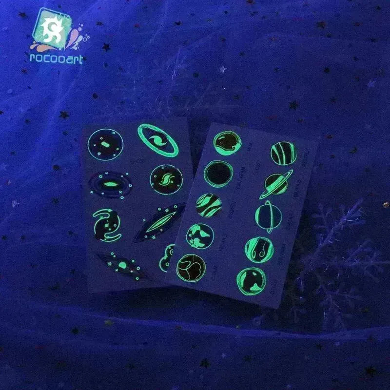 Waterproof kids aerospace luminous tattoo stickers - EX-STOCK CANADA