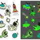 Waterproof kids aerospace luminous tattoo stickers - EX-STOCK CANADA