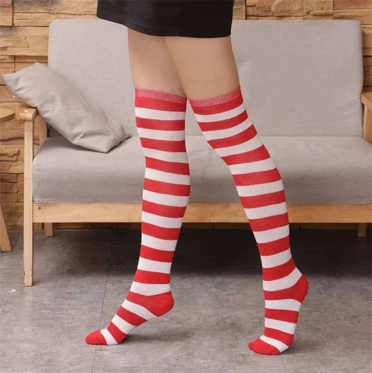 Wild striped long tube bottoming socks - EX-STOCK CANADA