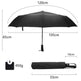 Windproof Auto Luxury Umbrella for Rain, Black Coating - EX-STOCK CANADA