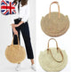 Women Boho Woven Handbag Summer Beach Tote Straw Bag Round Rattan Shoulder - EX-STOCK CANADA