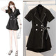 Women Casual Black two-piece Skirt suit - EX-STOCK CANADA