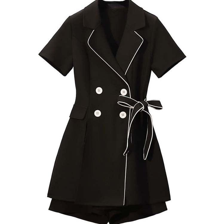 Women Casual Black two-piece Skirt suit - EX-STOCK CANADA